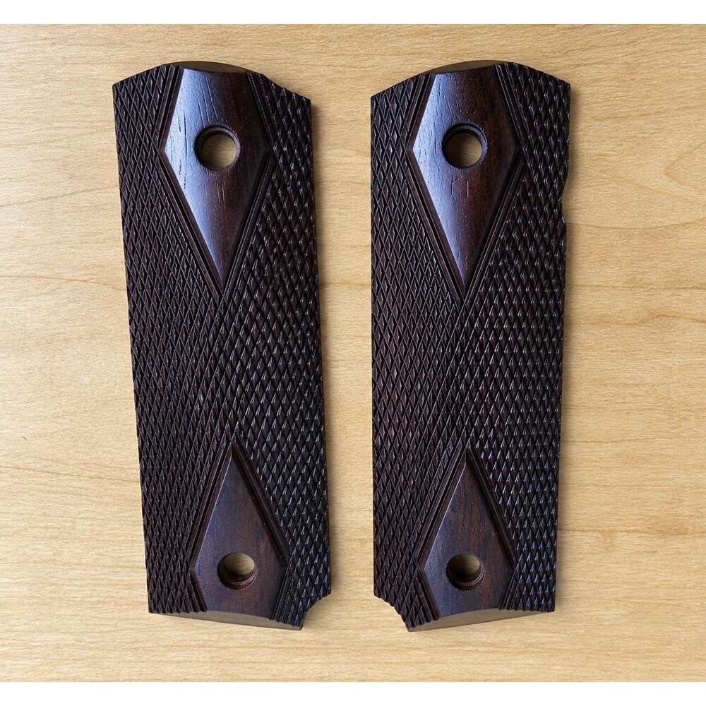 Herrett 1911 Double Diamond Coco Bolo Grips Extra Fancy NOS New In Package